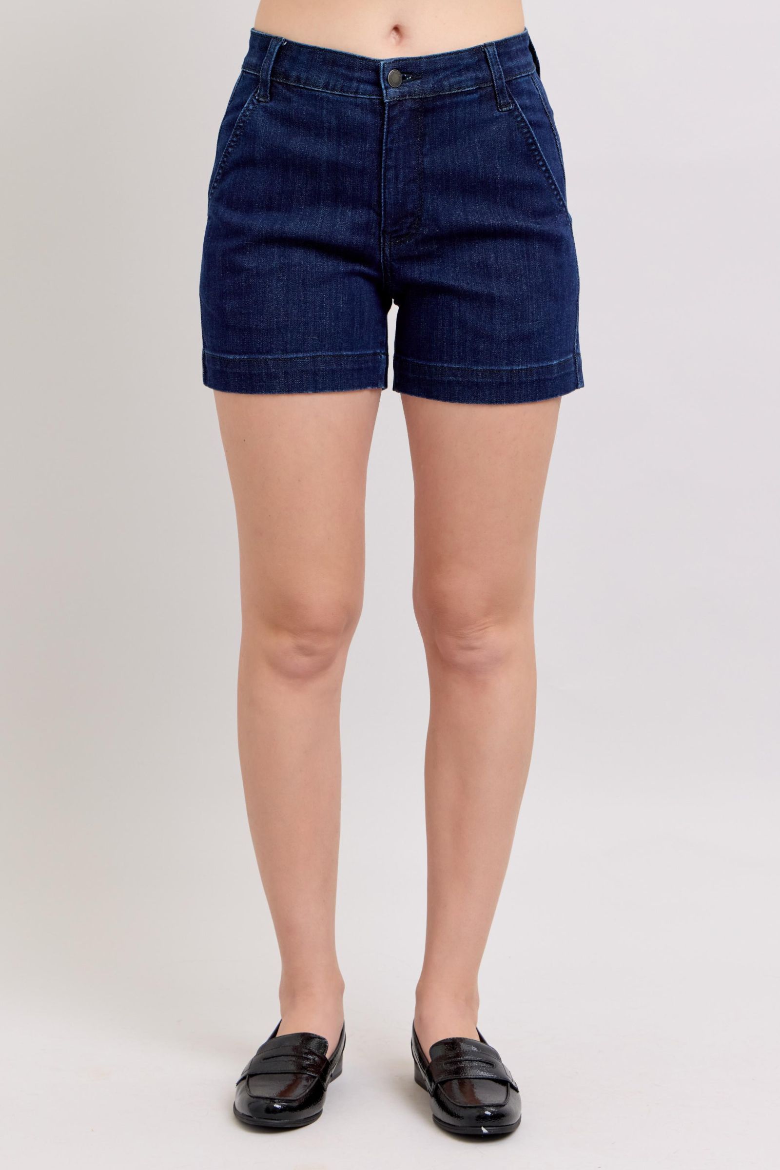 Judy Blue High Waist Dark Denim Trouser Shorts